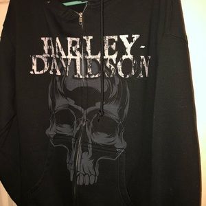 Harley Davidson Zip Up Hoodie L
